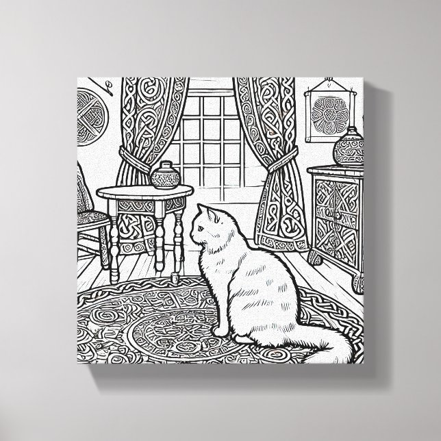 Bold and Easy Cat #10 Canvas Print (Front)
