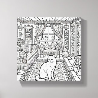 Bold and Easy Cat #12 Canvas Print