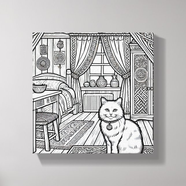 Bold and Easy Cat #19 Canvas Print (Front)