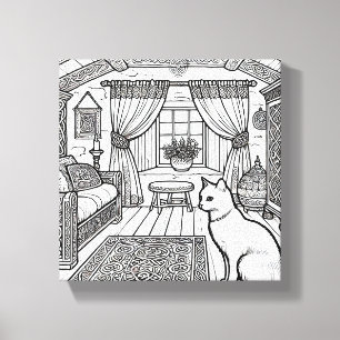 Bold and Easy Cat #41 Canvas Print