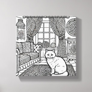 Bold and Easy Cat #8 Canvas Print