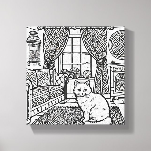 Bold and Easy Cat #8 Canvas Print (Front)