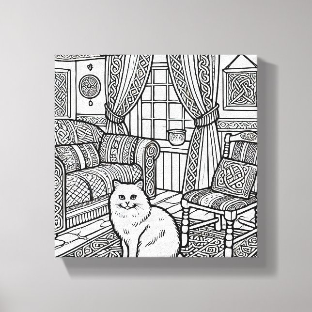 Bold and Easy Cat #9 Canvas Print (Front)
