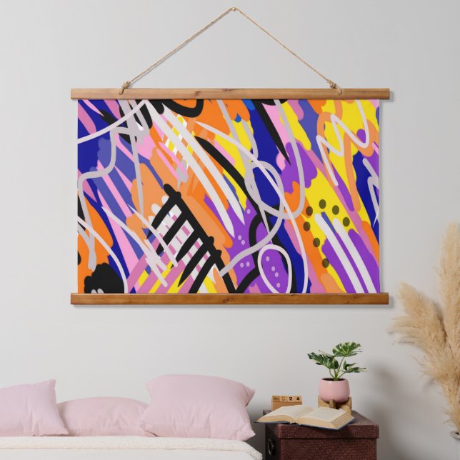 Bold and Expressive Abstract Art  Hanging Tapestry (Bedroom)