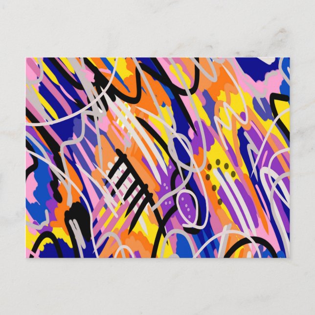 Bold and Expressive Abstract Art  Postcard (Front)