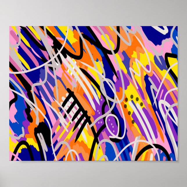 Bold and Expressive Abstract Art Poster (Front)