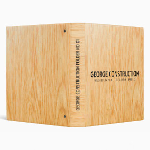 Bold and Moulded Wooden Colour Construction Busine Binder