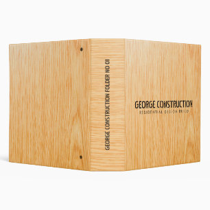 Bold and Moulded Wooden Colour Construction Busine Binder