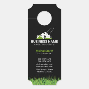 Bold and Professional Lawn Care mowing Door Hanger