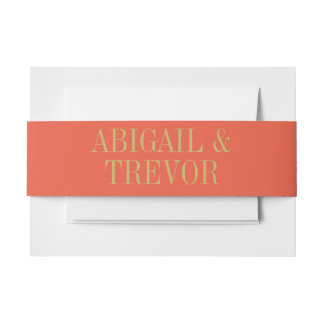 Bold and Retro Invitation Belly Band