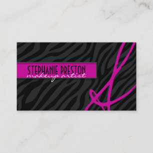 Bold and Stylish Zebra Print Business Card