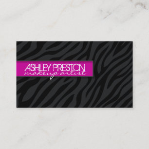 Bold and Stylish Zebra Print Business Card