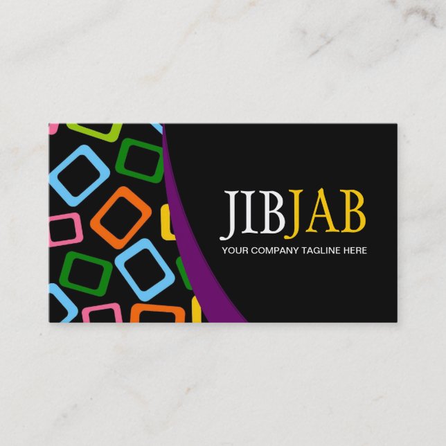 Bold and Vibrant Business Card (Front)