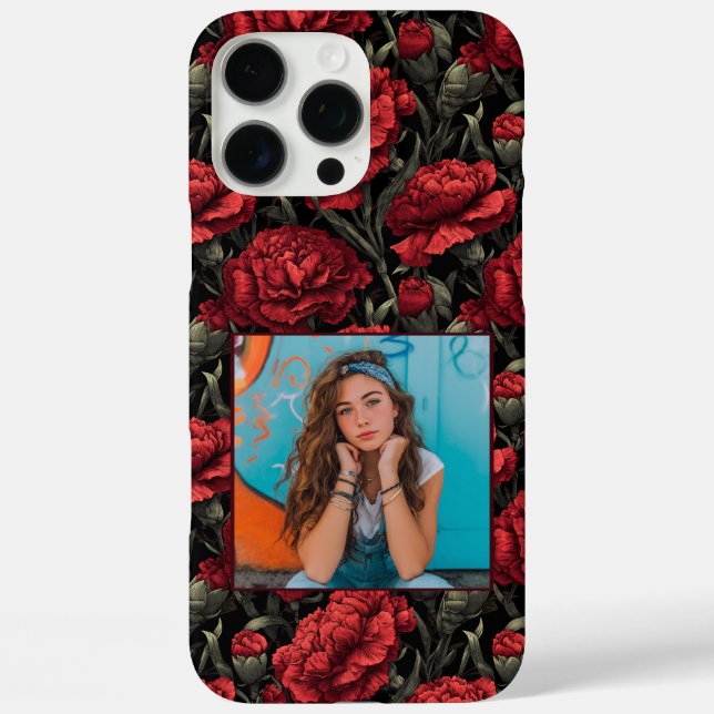 Bold Anniversary Gift Carnation Floral Custom  Case-Mate iPhone Case (Back)
