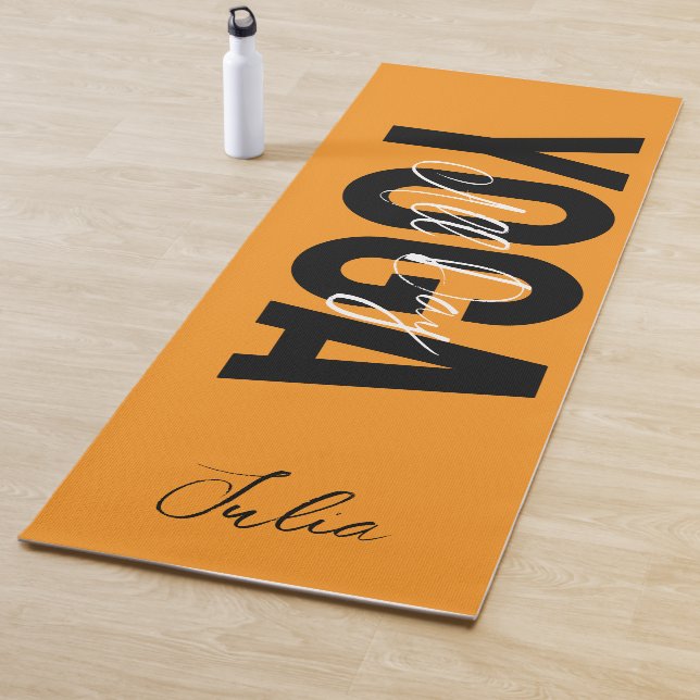 Bold Any Colour Personalized Name Yoga Mat (In Situ)