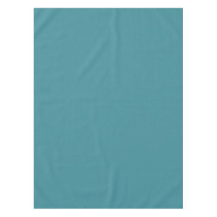 Bold Aqua Solid Colour Pairs Satin Rolling Surf Tablecloth