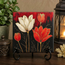 Bold Art Deco Tulips