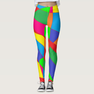 Bold as brass design chunky colored leggings