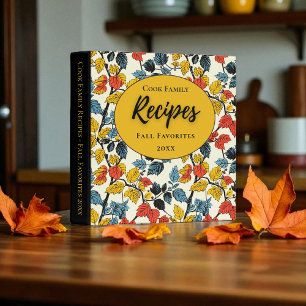 Bold Autumn Leaves Recipe Binder – Customizable