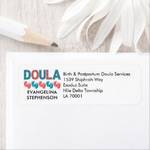 Bold Baby Footprints DOULA Return Address
