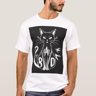 Bold BAD Cat Art T-Shirt
