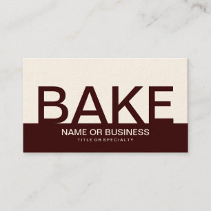 bold BAKE (colour customizable) Business Card
