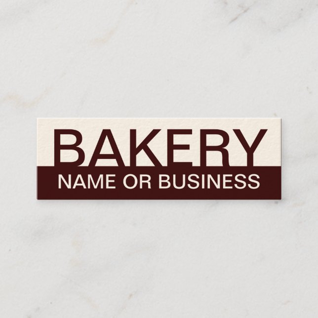 bold BAKERY (colour customizable) Mini Business Card (Front)