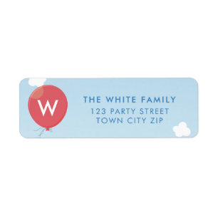 BOLD BALLOON mignon anniversaire merci bleu rouge