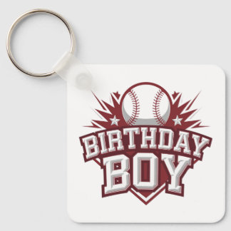 Bold Baseball Birthday Keychain