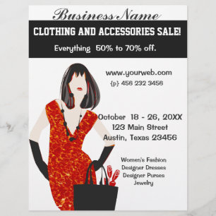 Bold Beautiful Fashion Red Animal Leopard Print Flyer