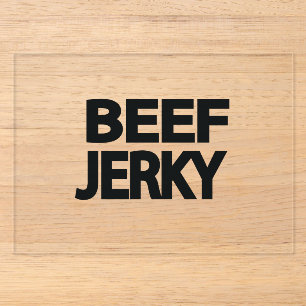 Bold Beef Jerky Typography  Acrylic Invitations