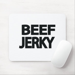 Bold Beef Jerky Typography  Mouse Pad