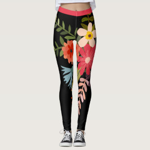 Bold & Big Multi-colour Floral Leggings