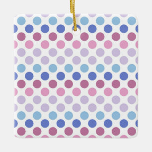 Bold Bigender Pride Flag Colours Polkadots Ceramic Ornament