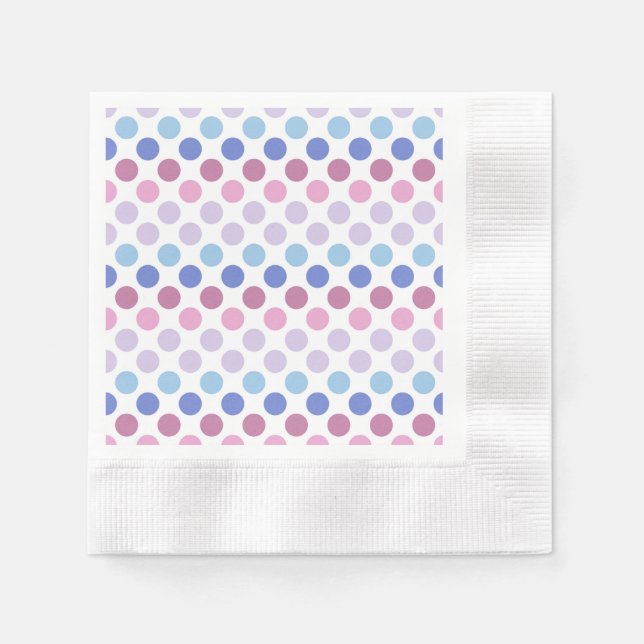 Bold Bigender Pride Flag Colours Polkadots Napkin (Front)