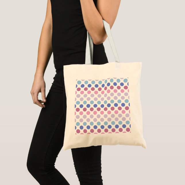 Bold Bigender Pride Flag Colours Polkadots Tote Bag (Front (Product))