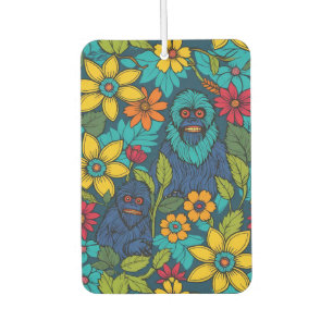 Bold Bigfoot Yeti Sasquatch Wildflower Flower Air Freshener