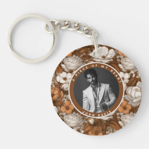 Bold Birthday Gifts For Dad Custom Photo Keychain
