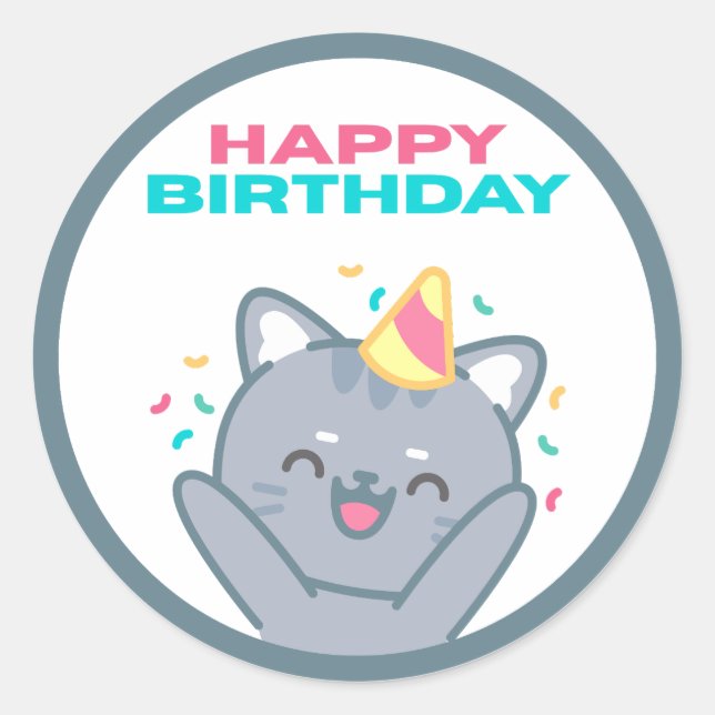 Bold Birthday Sticker | make a wish (Front)