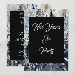 Bold Black Abstract Invitation