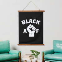 Bold Black AF Word Art Fist 