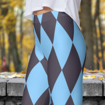 Bold Black and Blue Harlequin Check Pattern