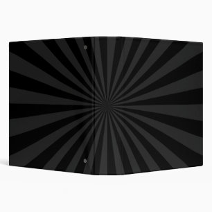 Bold Black and Charcoal Burst Customize This Binder