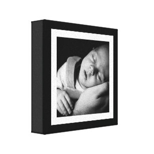 Bold Black and White Baby Mini Canvas