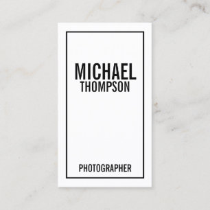 Bold Black and White Business Card