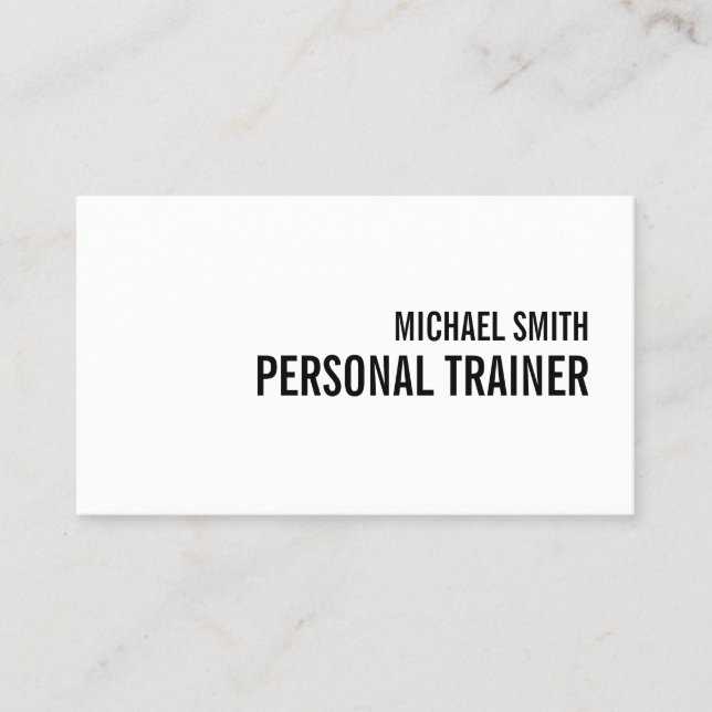Bold Black and White Business Card (Front)