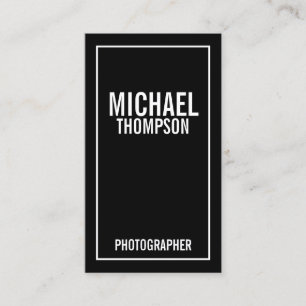 Bold Black and White Business Card
