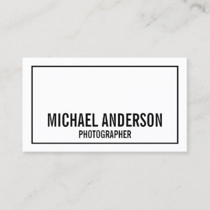Bold Black and White Business Card