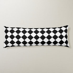 Bold Black and White Chevron Pattern Classic Body Pillow
