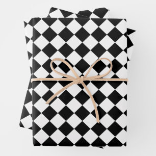 Bold Black and White Chevron Pattern Classic Wrapping Paper Sheet